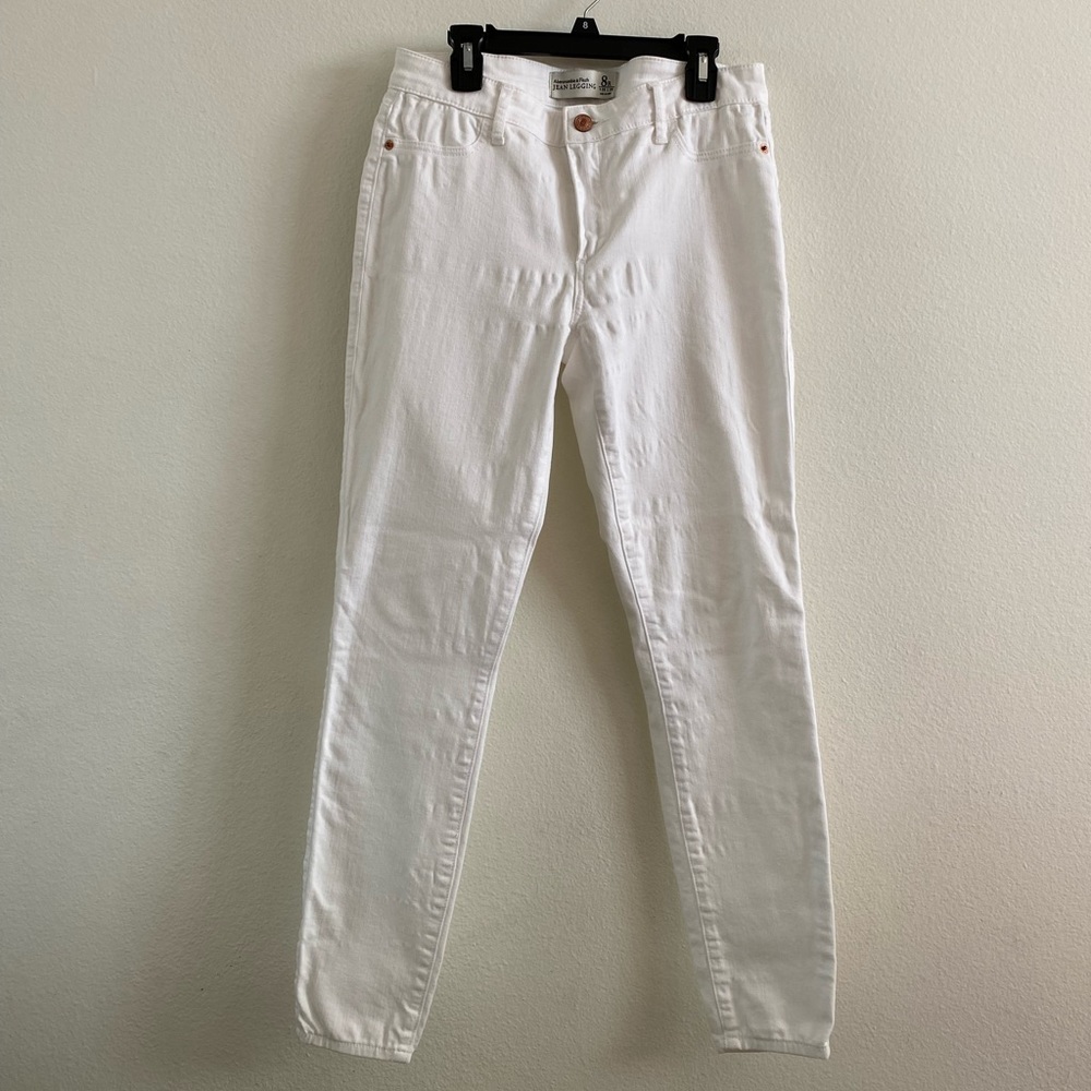 Abercrombie & Fitch White Jean Legging